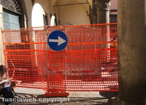 Viterbo - Il cantiere a Palazzo dei Priori