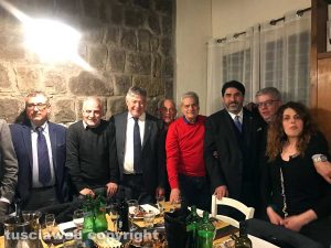 Viterbo - Il presidente della Regione Sardegna a cena al Labirinto
