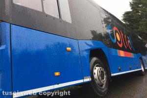 Bus finisce in una cunetta