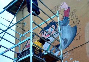 Bagnoregio - Castel Cellesi e Vetriolo nel circuito turistico con i murales di Paolo Carriere