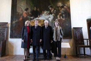 Amboise - Sergio Mattarella e Emmanuel Macron per i 500 anni dalla morte di Leonardo da Vinci