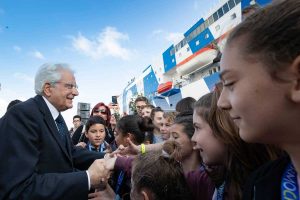 Civitavecchia - Sergio Mattarella incontra gli studenti 