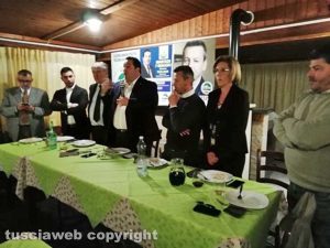 Tuscania - Durigon e Fusco alla cena a Tuscania con il sindaco Bartolacci 