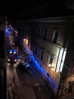Civita Castellana - Incendio all'ex ospedale Andosilla