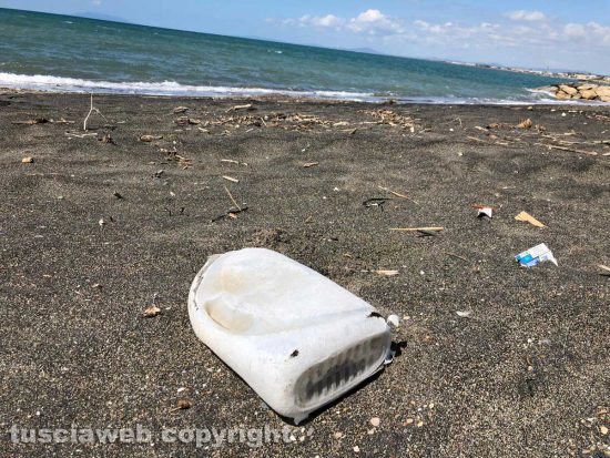 Tarquinia - Plastica sulla spiaggia