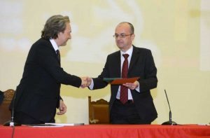 Viterbo - La nuova aula magna dell'Itt Leonardo da Vinci - Il dirigente scolastico Luca Damiani