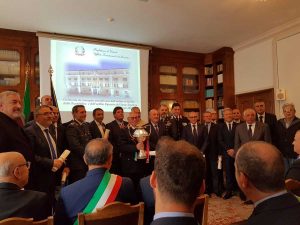 Il capitano Mocavini alla cerimonia