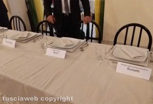 Montefiascone - Il ministro dell’istruzione Marco Bussetti a cena sul lungolago - I preparativi - Il segnaposto del prefetto Giovanni Bruno