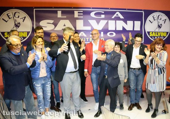 Viterbo - La Lega festeggia il risultato alle europee