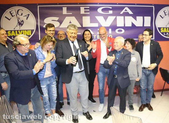 Viterbo - La Lega festeggia il risultato alle europee