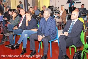Viterbo - Il deputato Mauro Rotelli (sulla destra)