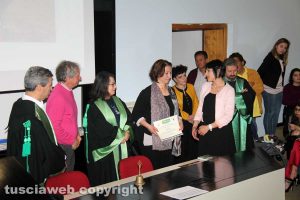 Viterbo - Consegna del premio a Chiara Lodovici