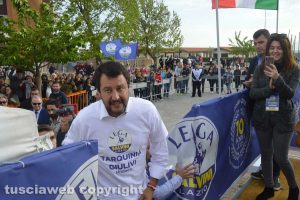 Il ministro Matteo Salvini a Tarquinia lido
