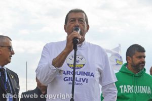 Il ministro Matteo Salvini a Tarquinia lido