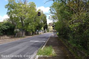 Montefiascone - Il semaforo a Zepponami in direzione Viterbo