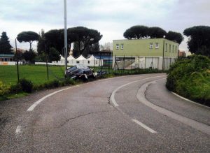 Viterbo - Auto fuoristrada a Santa Barbara 