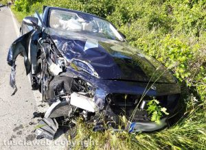 Montefiascone - L'incidente tra le due Mercedes