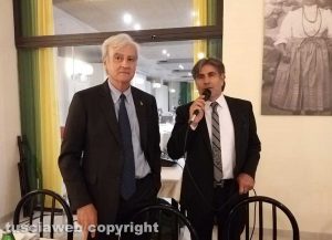 Il ministro dell’istruzione Marco Bussetti a cena sul lungolago - I preparativi - Antonio Maria Rinaldi con Augusto Bracoloni