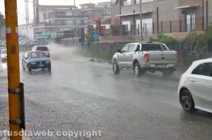 Viterbo - Strada allagata in via Cassia nord