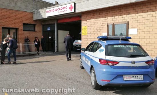 Viterbo - Ospedale di Belcolle - La polizia al pronto soccorso