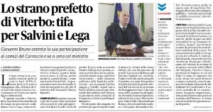 Il Fatto Quotidiano - L'articolo sul prefetto di Viterbo Giovanni Bruno