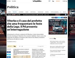 Il prefetto Giovanni Bruno e le iniziative politiche su Repubblica