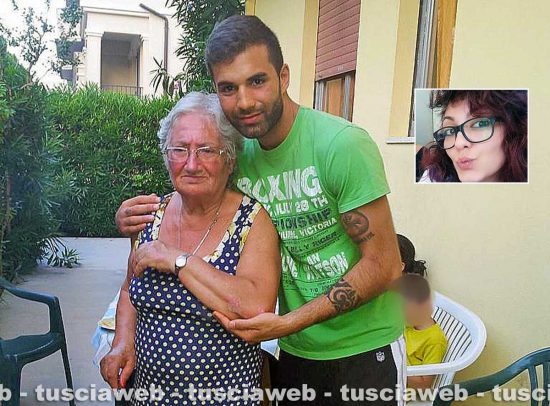 Andrea Landolfi con la nonna Mirella Iezzi - Nel riquadro: Maria Sestina Arcuri