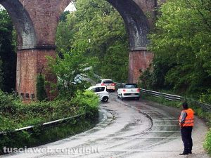 Viterbo - L'incidente in strada Tobia
