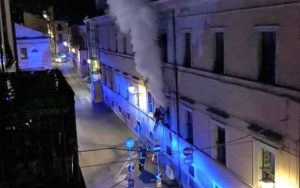 Civita castellana - L'incendio all'interno dell’ex Andosilla