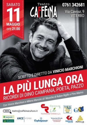 Vinicio Marchioni in scena al Teatro Caffeia con "La più lunga ora"