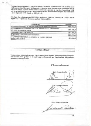 Il parere dei revisori dei conti