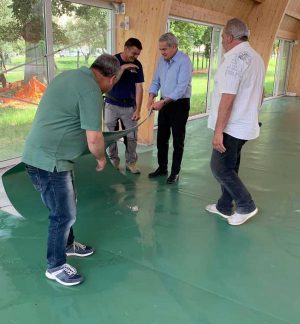 Viterbo - Il sindaco Arena alla palestra di Santa Barbara 