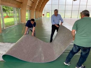 Viterbo - Il sindaco Arena alla palestra di Santa Barbara