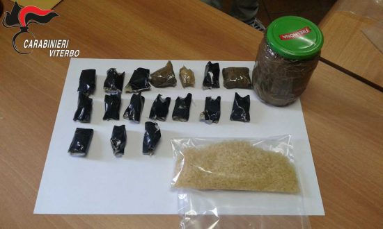 Viterbo - Carabinieri - Operazione Underground - La droga sequestrata