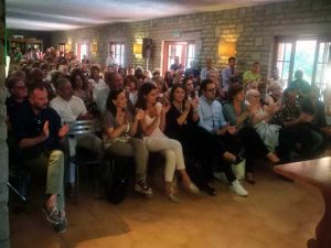 Simona Bonafé e Giuseppe Fioroni a Bomarzo