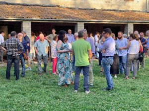 Simona Bonafé e Giuseppe Fioroni a Bomarzo