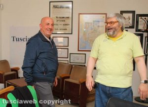Il prefetto Giovanni Bruno in visita alla redazione di Tusciaweb