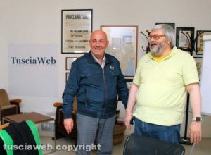 Il prefetto Giovanni Bruno in visita alla redazione di Tusciaweb
