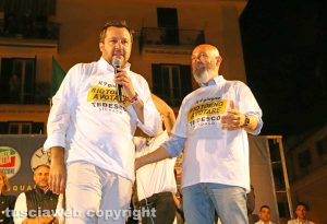 Matteo Salvini ed Ernesto Tedesco