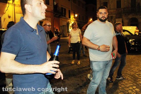 Civita Castellana - La festa subito dopo la vittoria di Franco Caprioli