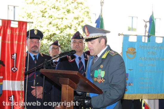 Il comandante Giosuè Colella alla cerimonia della guardia di finanza