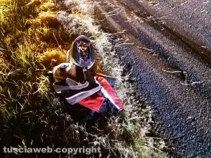 Montefiascone - Moto fuori strada, centauro ferito