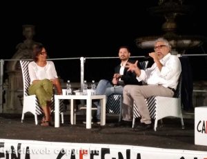 Giancarlo De Cataldo e Flavia Perina a Caffeina