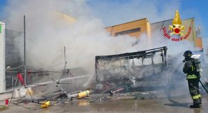 L'intervento dei vigili del fuoco