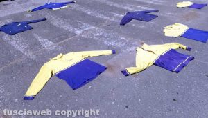 Monterosi - Il sit-in dei dipendenti di Mercatone