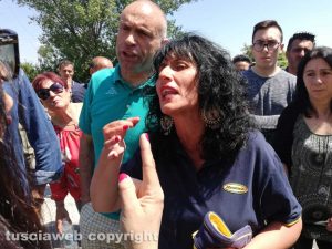 Monterosi - Il sit-in dei dipendenti di Mercatone