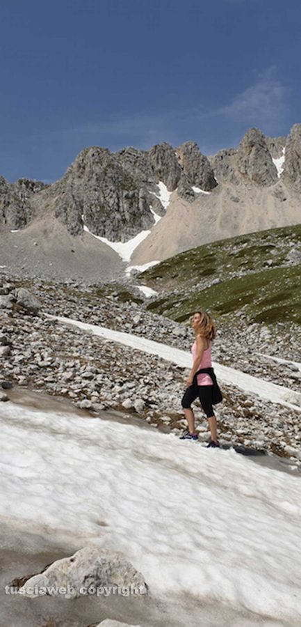 Rieti - Neve di giugno sul monte Terminillo