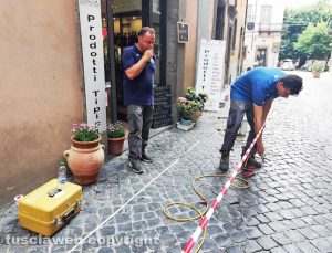 Viterbo - Lavori in via san Lorenzo