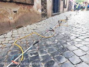 Viterbo - Lavori in via san Lorenzo