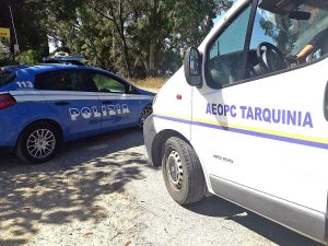 Viterbo - Intervento di polizia e Aeopc sulla Litoranea
